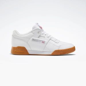 White Reebok Classics with gum sole